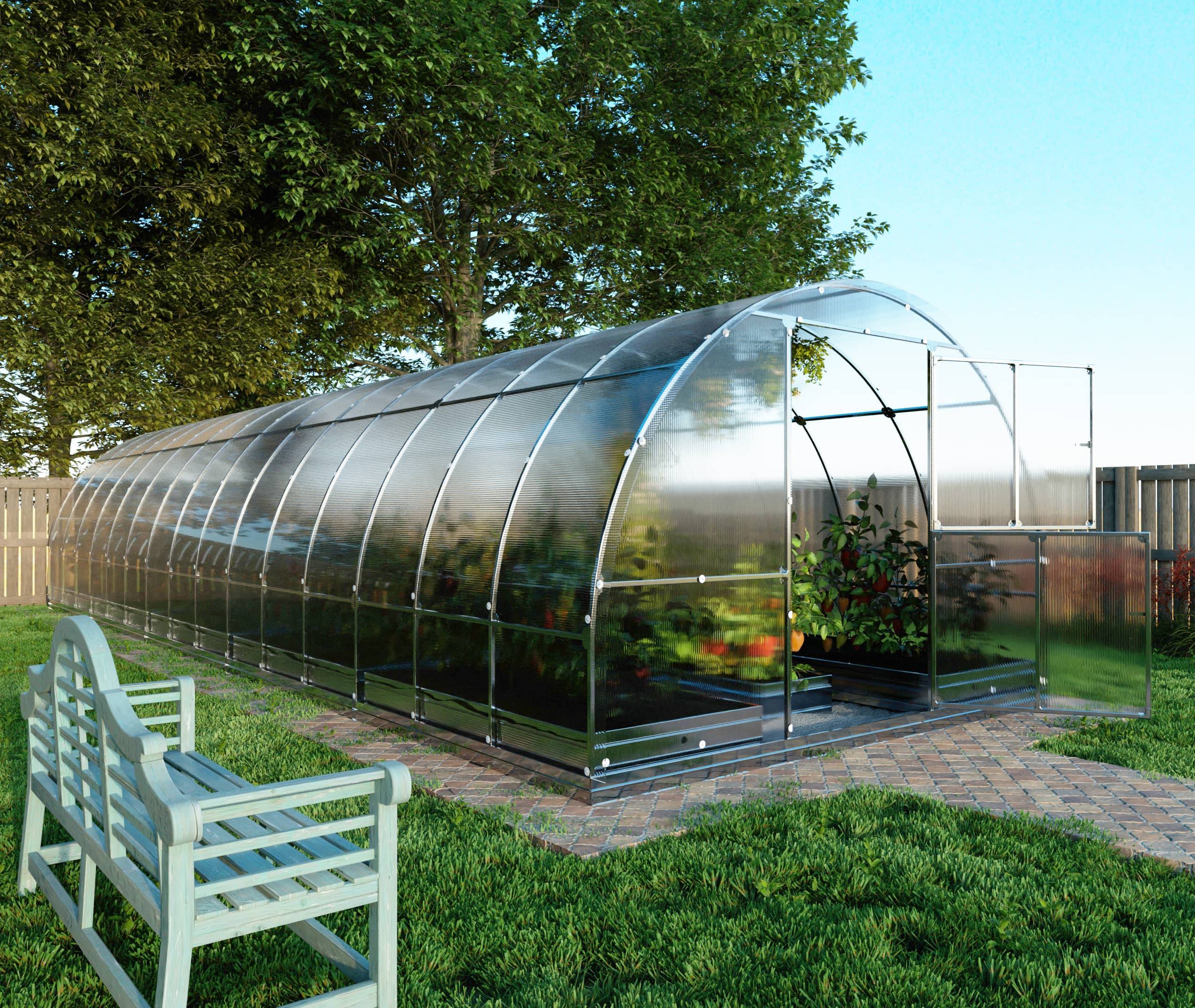 KLASIKA GREENHOUSES - Serre KLASIKA TUBE 3 x 10 m (30 m²), 4 mm avec revêtement en polycarbonate - Image 1