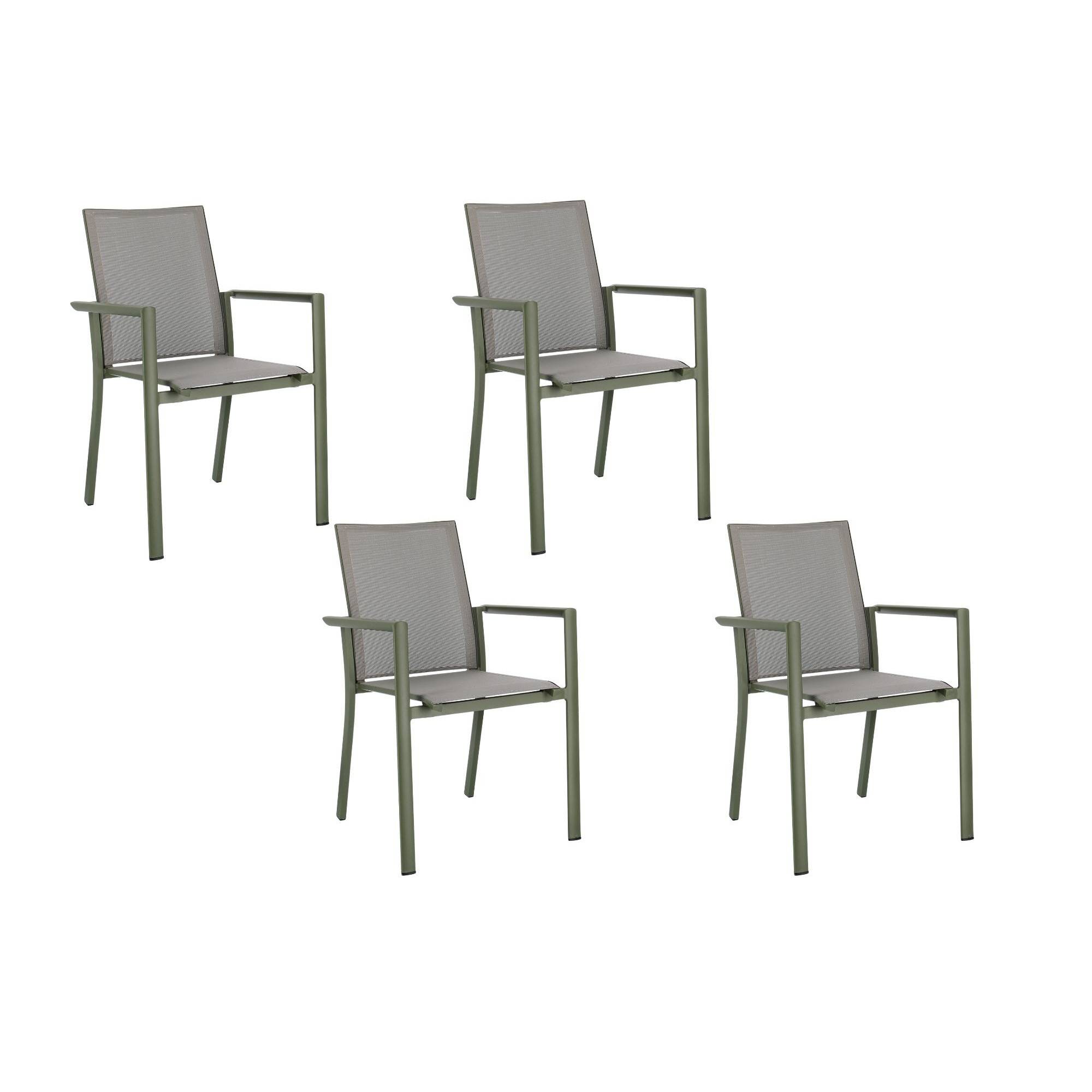 Autre - Chaises de jardin colorées en aluminium (lot de 4) - CASSIS - Imagen 1