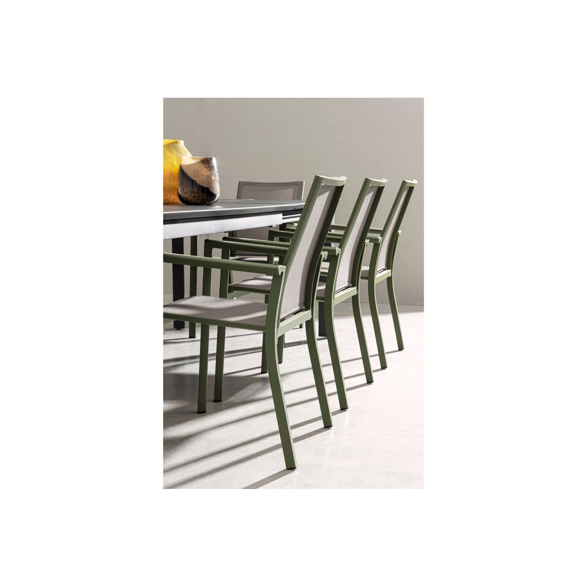 Autre - Chaises de jardin colorées en aluminium (lot de 4) - CASSIS - Imagen 2