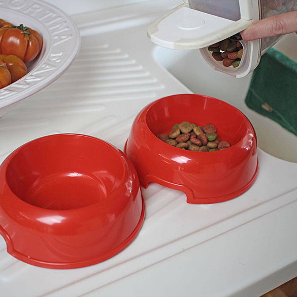 Ferplast - Ferplast Plateau avec écuelles pour chats et chiens LINDO Double écuelle pour animaux, base en plastique résistant, pieds anti-dérapant, 2 écuelles - Imagen 5