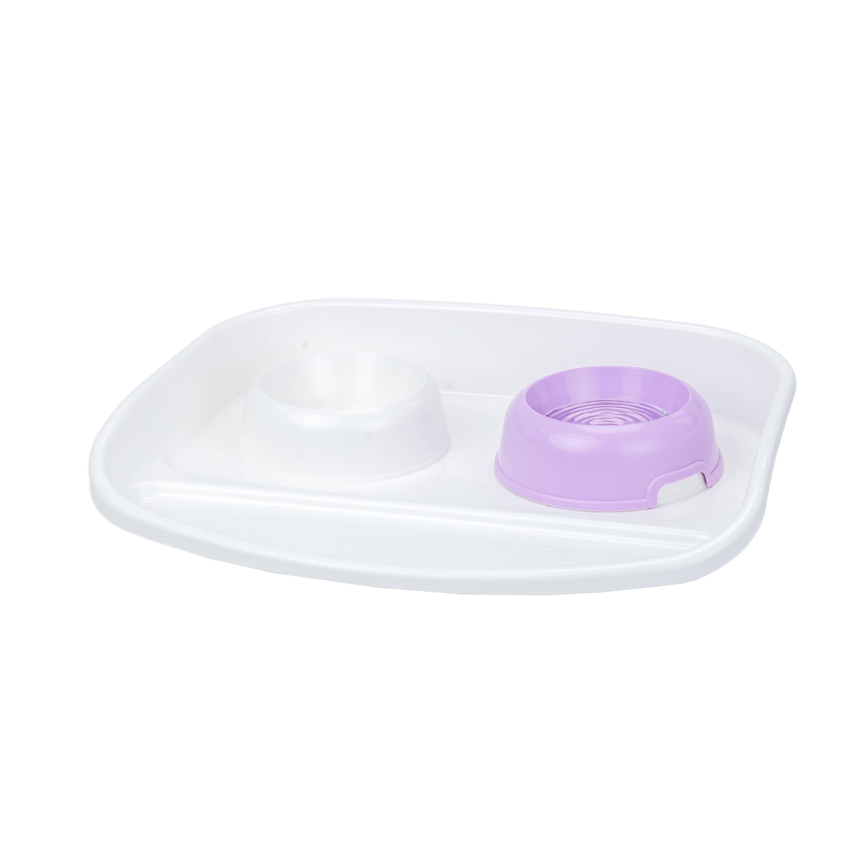 Ferplast - Ferplast Plateau avec écuelles pour chats et chiens LINDO Double écuelle pour animaux, base en plastique résistant, pieds anti-dérapant, 2 écuelles - Imagen 8