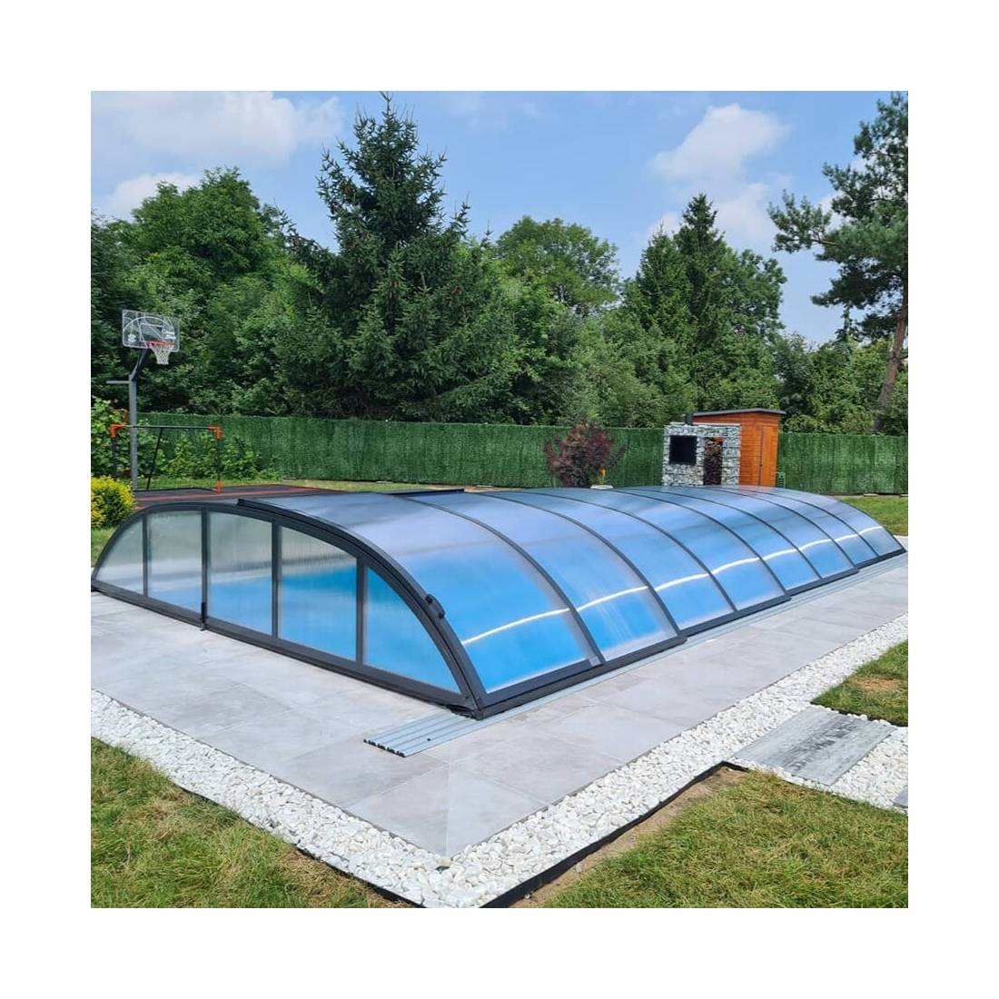 Altanka - Abri de piscine Horizon - 7.43x3.5 m - polycarbonate alvéolaire 8 mm - pour piscine BAS7308 - ECO308 - ALTANKA - Imagen 7