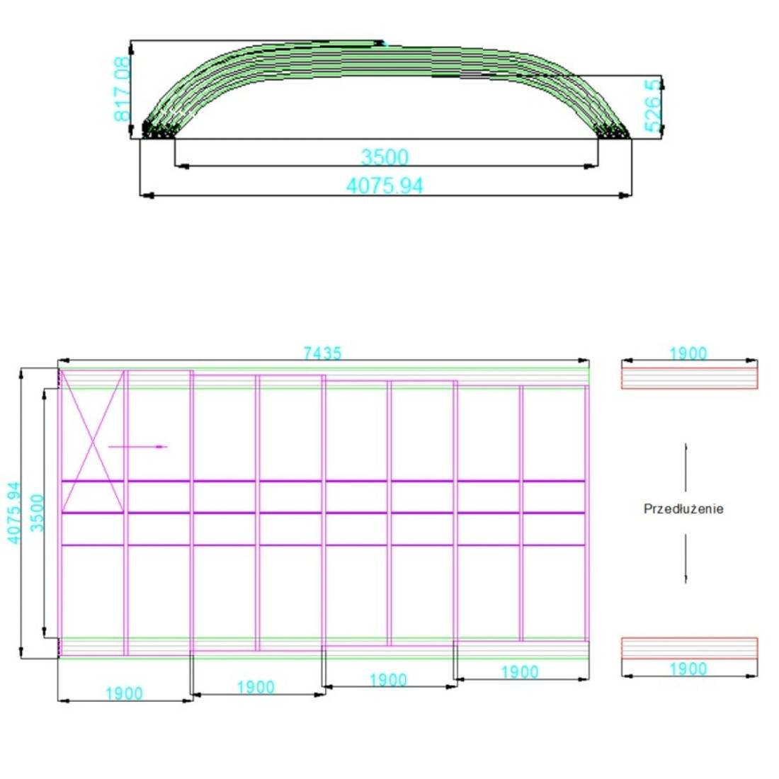 Altanka - Abri de piscine Horizon - 7.43x3.5 m - polycarbonate alvéolaire 8 mm - pour piscine BAS7308 - ECO308 - ALTANKA - Imagen 4