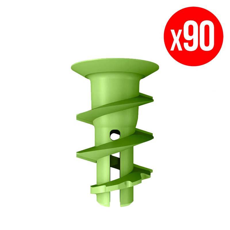 Fischer - Boîte de 90 chevilles pour carton plâtre GK FISCHER 524868 vert Fischer - Imagen 1