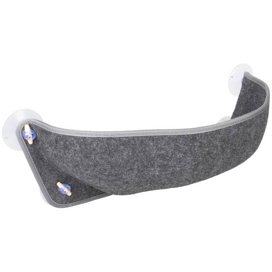 Hamac pour fenêtres large Benji en feutre gris 67 x 24.5 x 22 cm pour chat. - Image 1