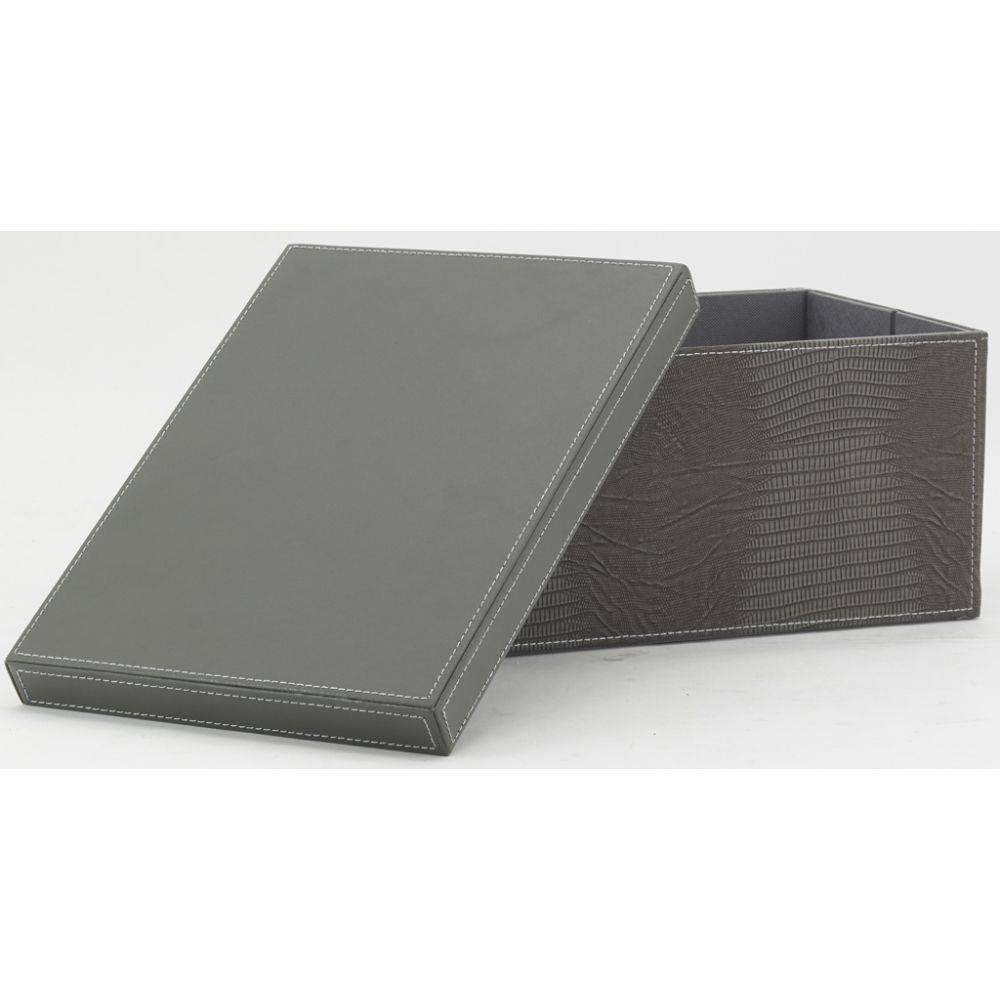 Aubry Gaspard - Coffret effet lezard en polyuréthane gris - Imagen 2