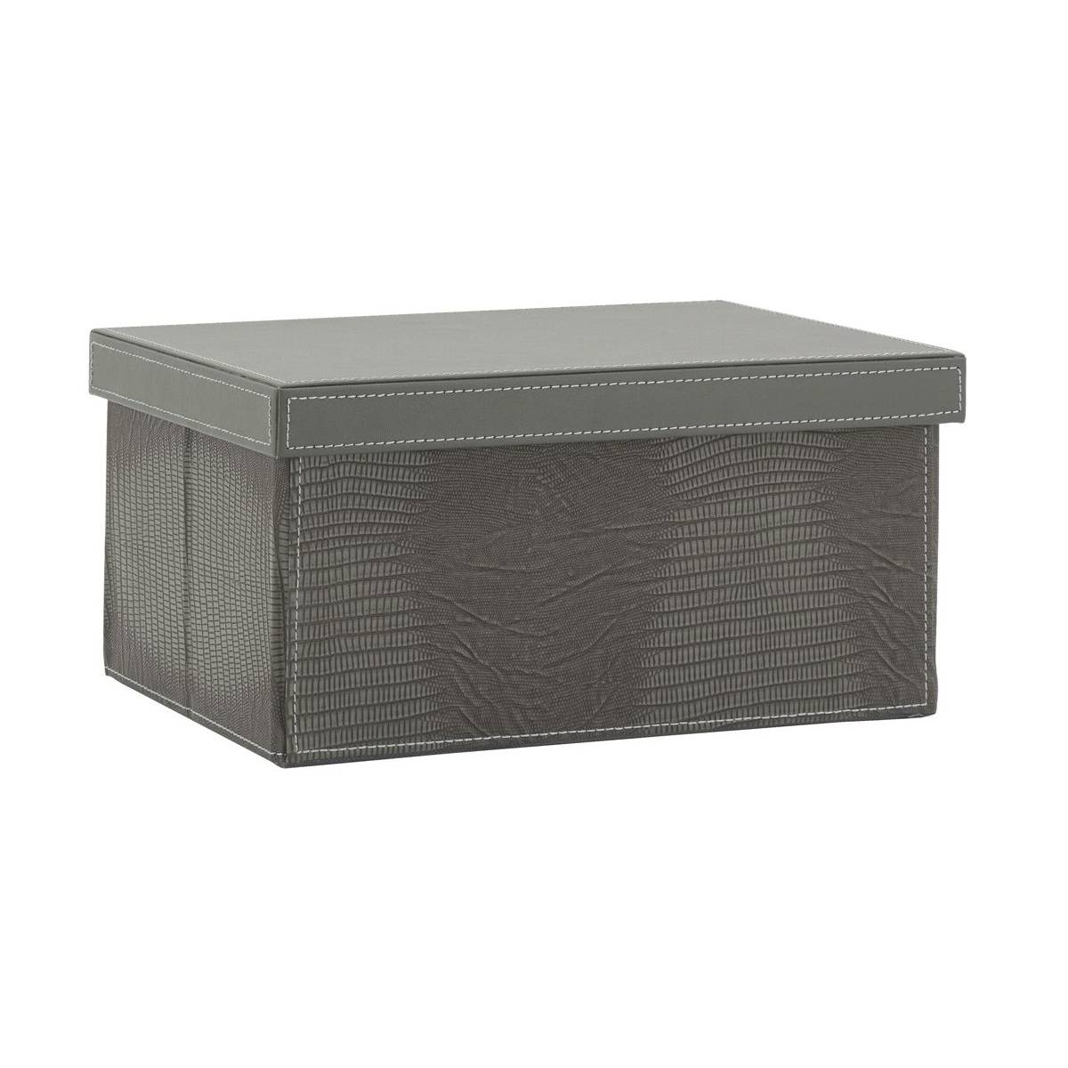 Aubry Gaspard - Coffret effet lezard en polyuréthane gris - Imagen 1
