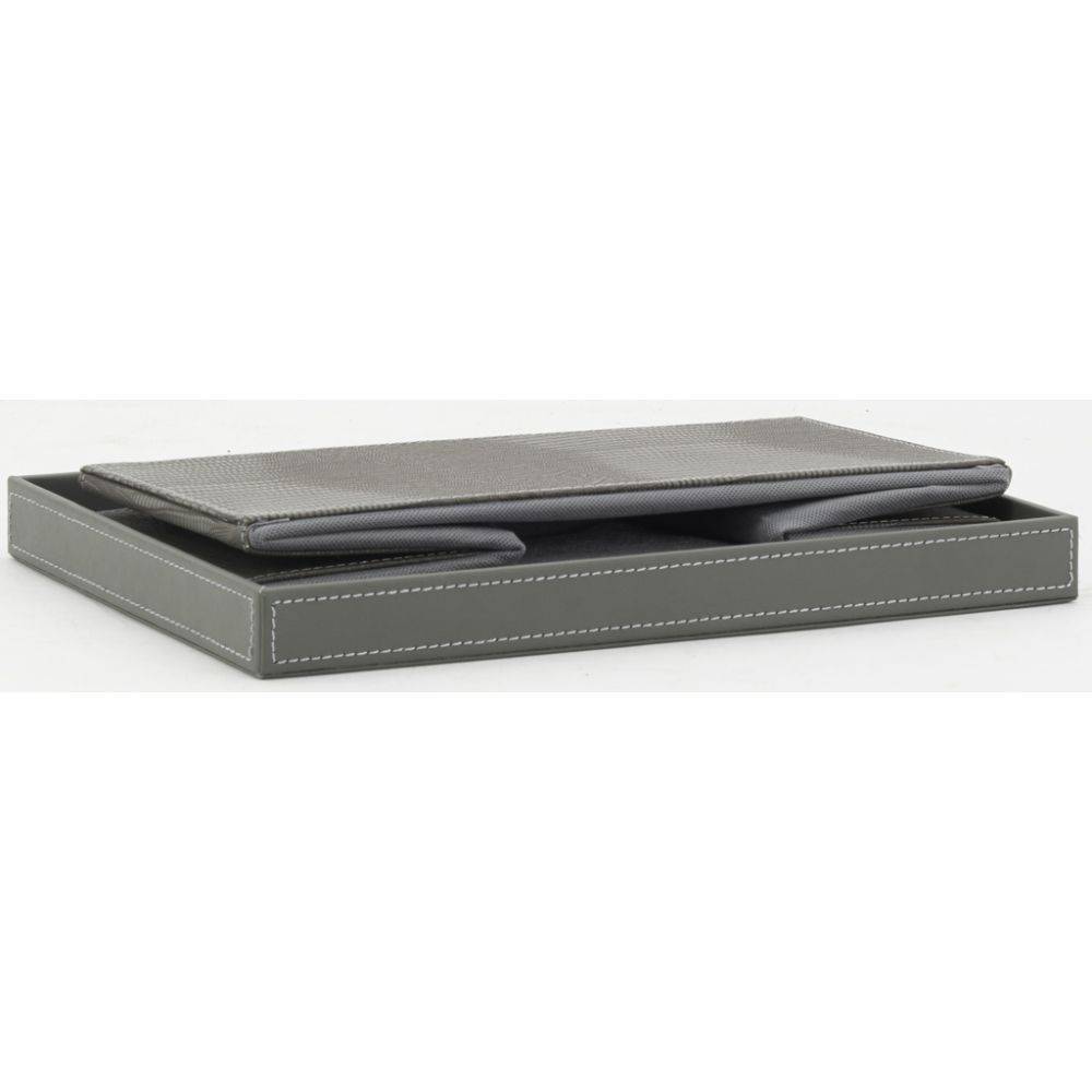 Aubry Gaspard - Coffret effet lezard en polyuréthane gris - Imagen 3