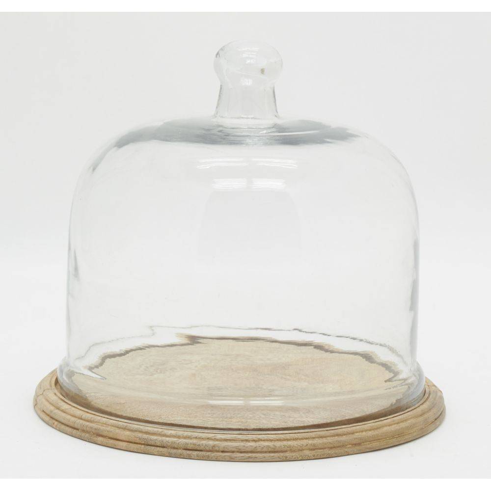 Aubry Gaspard - Cloches en verre + plateaux en manguier (lot de 2) - Imagen 4