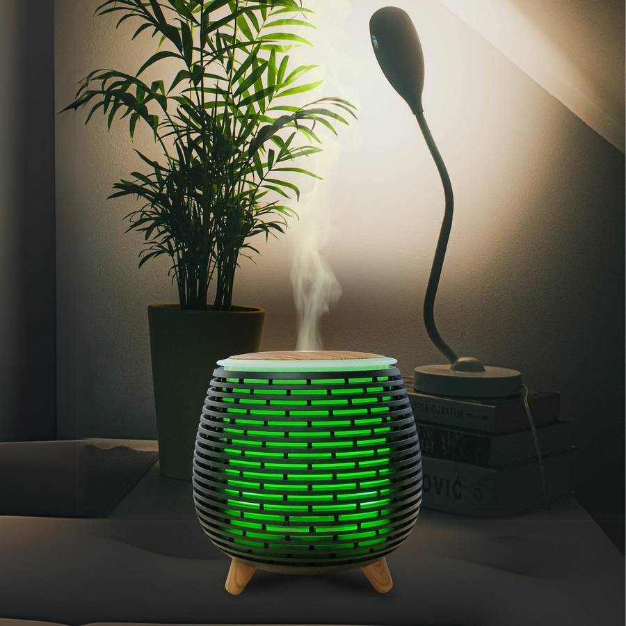 Zen'Arôme Diffuseur d'Huile Essentielle Leni - Diffuseur de Parfum - 2 Modes Diffusion - Éclairage Multicolore - Efficace & Compact - Image 2