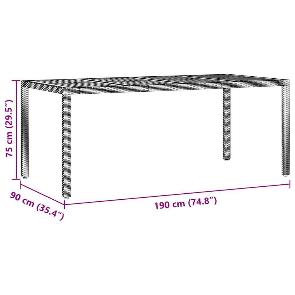 Table et chaises de jardin 6 places en polyrotin pour repas en terrasse avec coussins Noir – ComfortXL Outdoor Living - Image 4