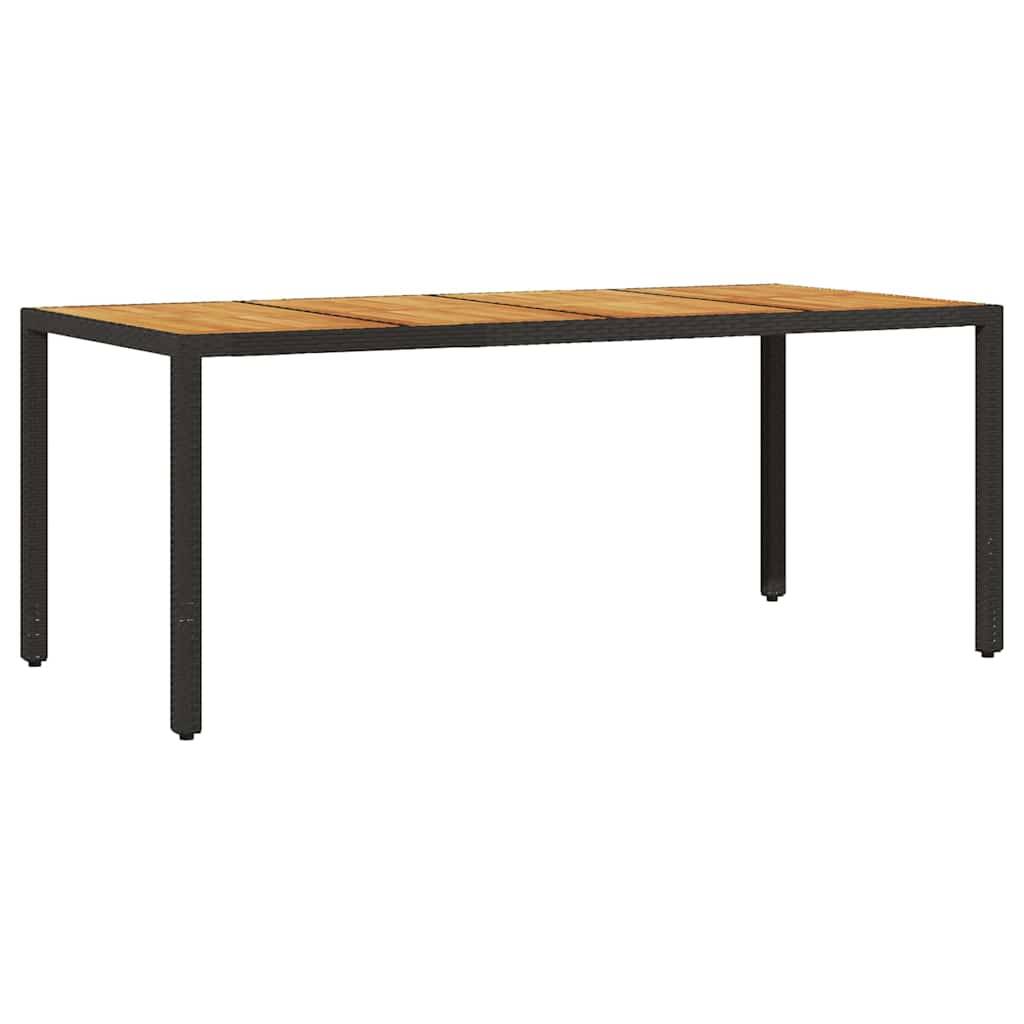 Table et chaises de jardin 6 places en polyrotin pour repas en terrasse avec coussins Noir – ComfortXL Outdoor Living - Image 5