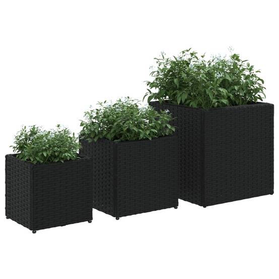 Lot de 3 Jardiniere plastique Vylin Naturel 37 X 37 X 38 cm - P87211N - Image 4