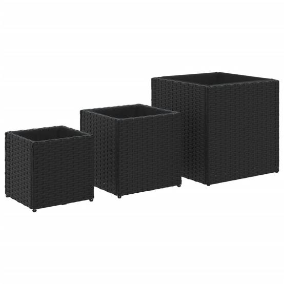 Lot de 3 Jardiniere plastique Vylin Naturel 37 X 37 X 38 cm - P87211N - Image 2