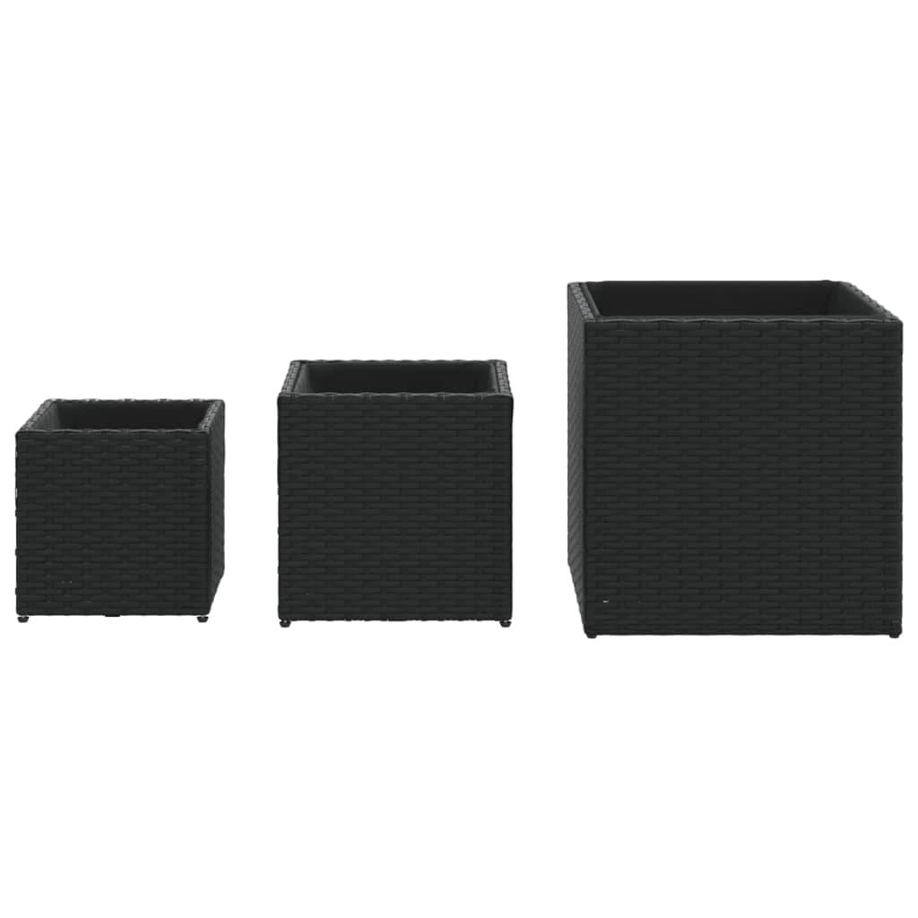 Lot de 3 Jardiniere plastique  Vylin Naturel 37 X 37 X 38 cm  - P87211N - Image 5
