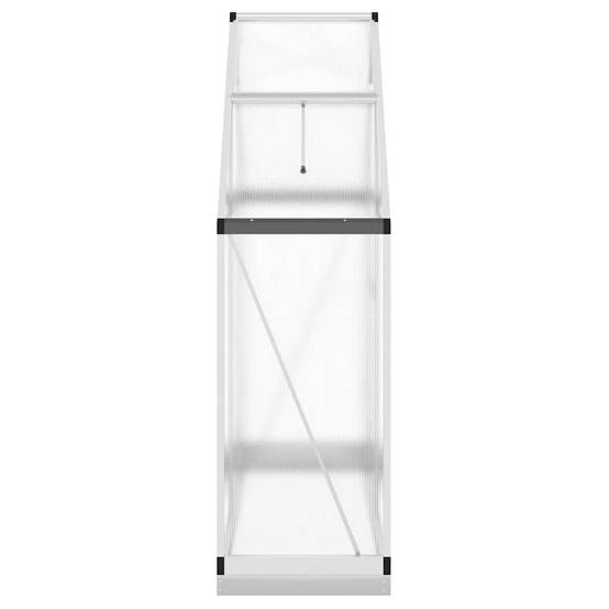 Maison Chic - Serre de jardin 0.98m² - Serre de culture avec cadre de base argenté 169x58x202 cm aluminium MAISON CHIC - Image 4