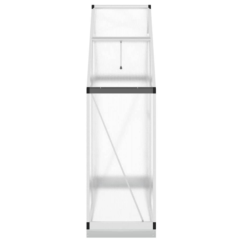 Maison Chic - Serre de jardin 0.98m² - Serre de culture avec cadre de base argenté 169x58x202 cm aluminium MAISON CHIC - Image 4