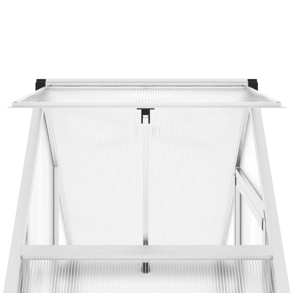 Maison Chic - Serre de jardin 0.98m² - Serre de culture avec cadre de base argenté 169x58x202 cm aluminium MAISON CHIC - Image 9