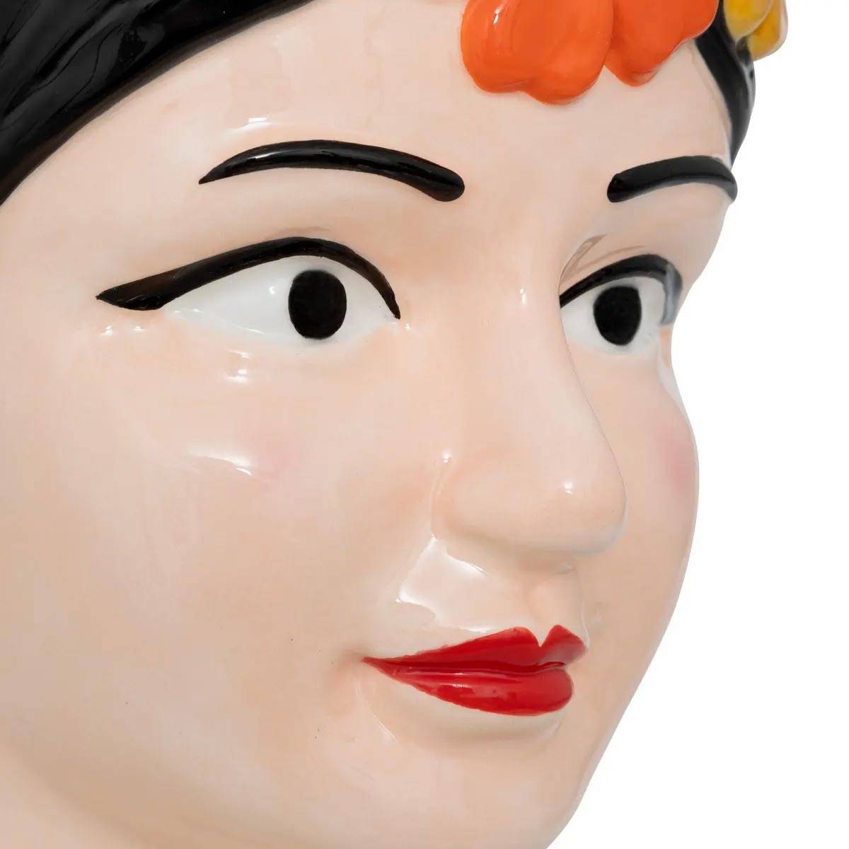 Vase Tête Femme "Yucatan" 18cm Multicolore - Image 3