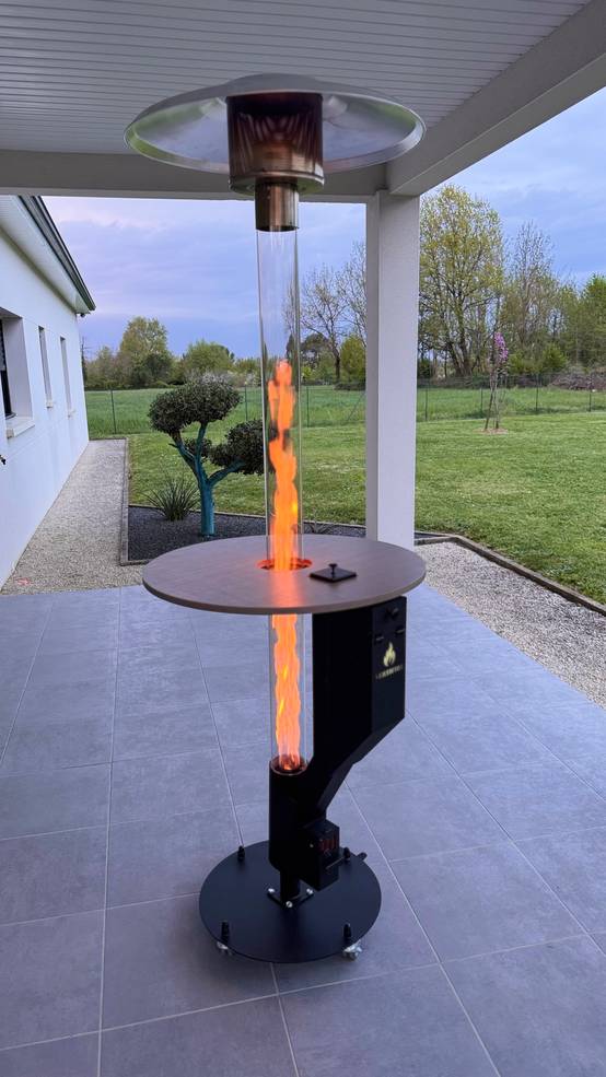 PARASOL CHAUFFANT VERTIFIRE AU PELLET 14KW - Image 1