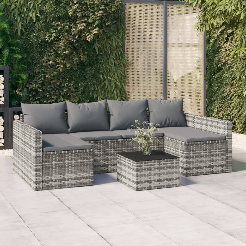 Vidaxl - Salon de jardin 2 pcs avec coussins Gris Résine tressée vidaXL 362344 - Image 1