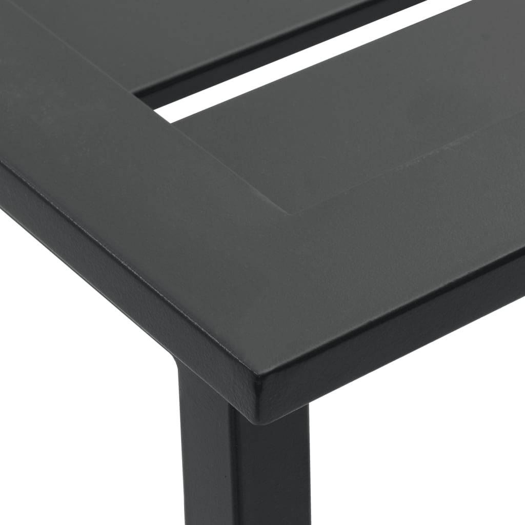Tabourets de bar noir acier enduit de poudre 38 x 38 x 80 cm (lot de 2) - PANGIVO - Image 8