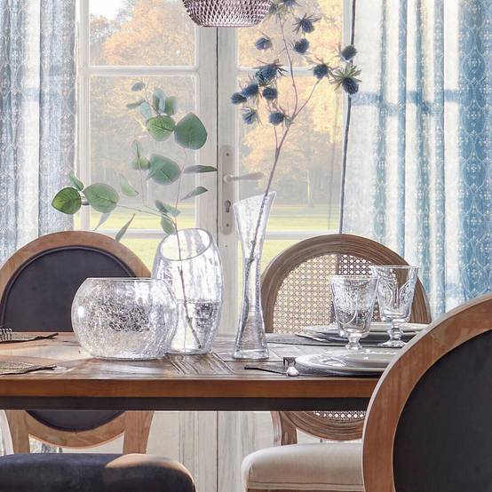 Atmosphera - Soliflore verre craquelé H30cm - Atmosphera Créateur d'intérieur - Image 2