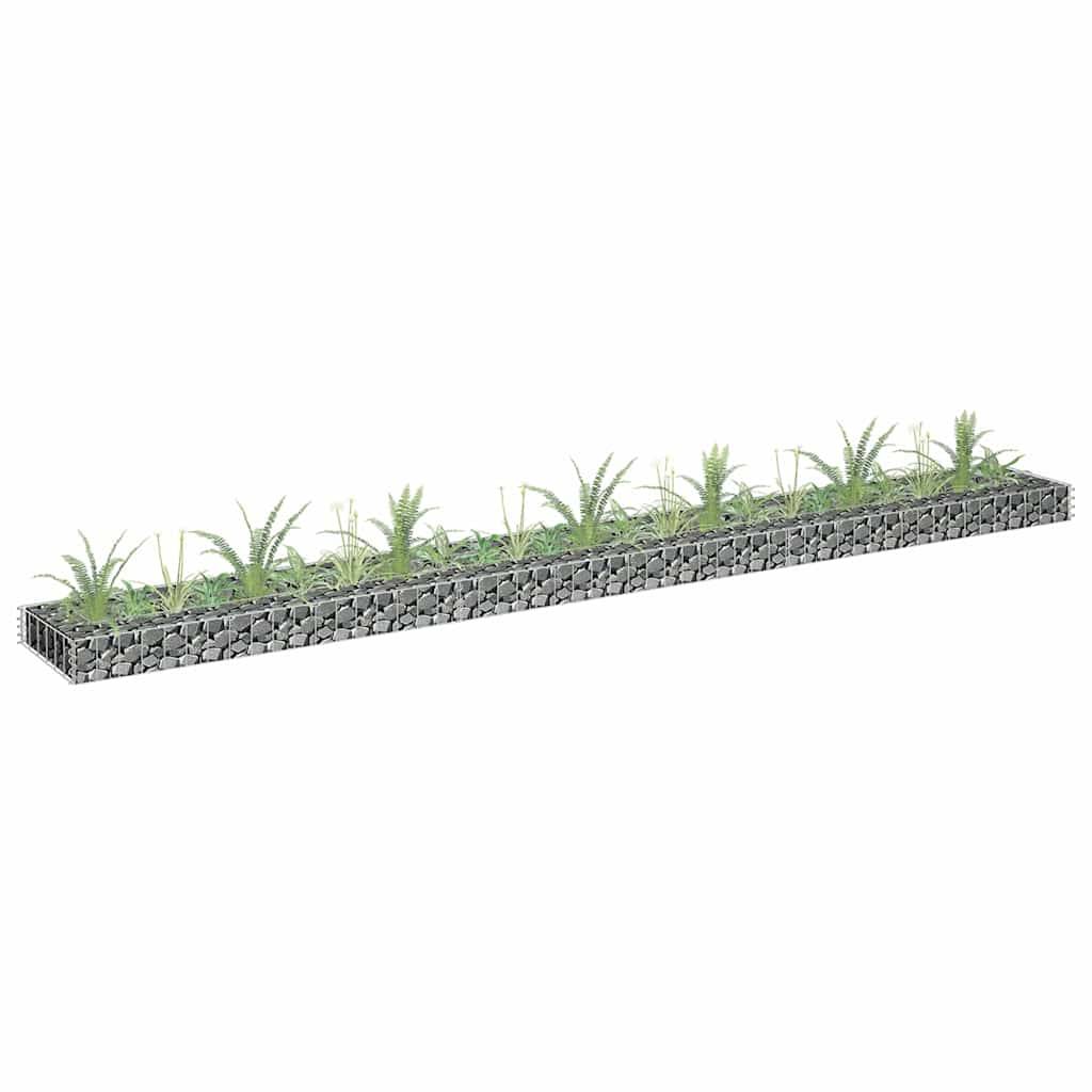 ComfortXL - Grande Bordure Gabion Basse Acier Galvanisé 270x30x10 cm – ComfortXL Outdoor Living - Image 1