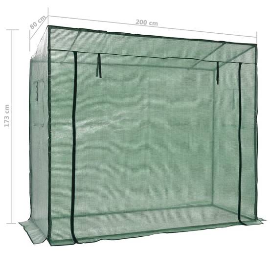 Serre Tunnel 1.6m² - Serre de jardin - Serre de culture à passage 200x80x173 cm MAISON CHIC - Image 8