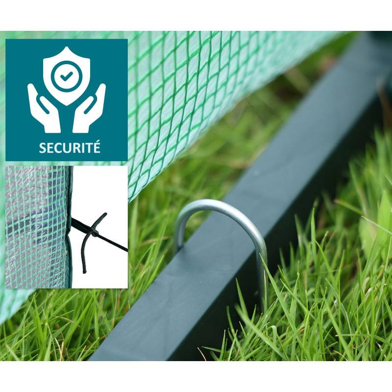 Serre de jardin 126x49x69cm  Mini Serre de jardin en Film avec Anneau de Fixation 0,3 m2 pour Jardin et Balcon - Image 4