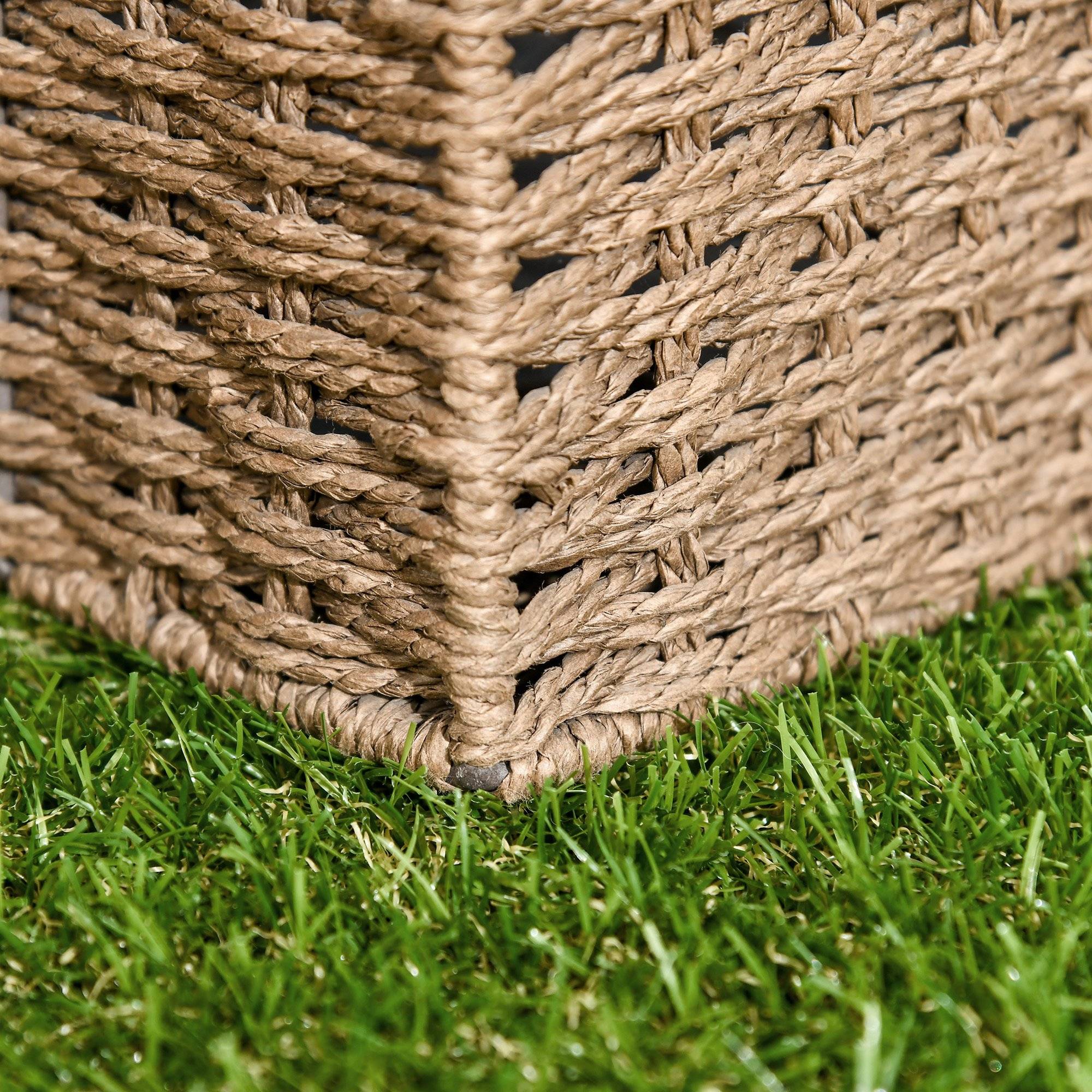 ComfortXL - Dalles gazon synthétique PP PE vert 30 x 30 cm lot de 10 terrasse jardin drainage clipsable hauteur 25 mm - Image 8