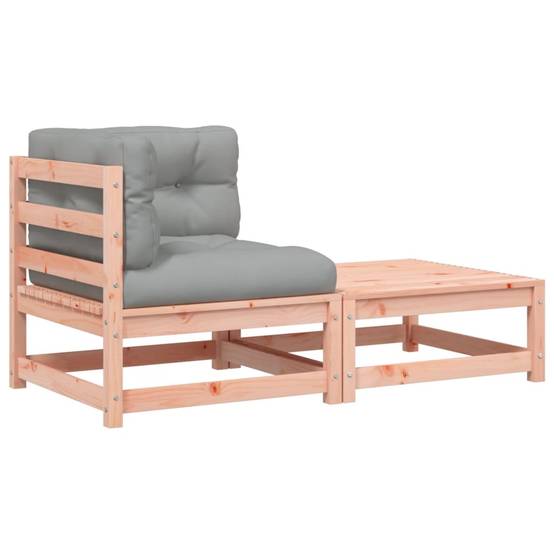 Canapé d'angle de jardin | Canapé D'extérieur | Sofa De Jardin avec coussins et repose-pieds Maison Chic - Image 1