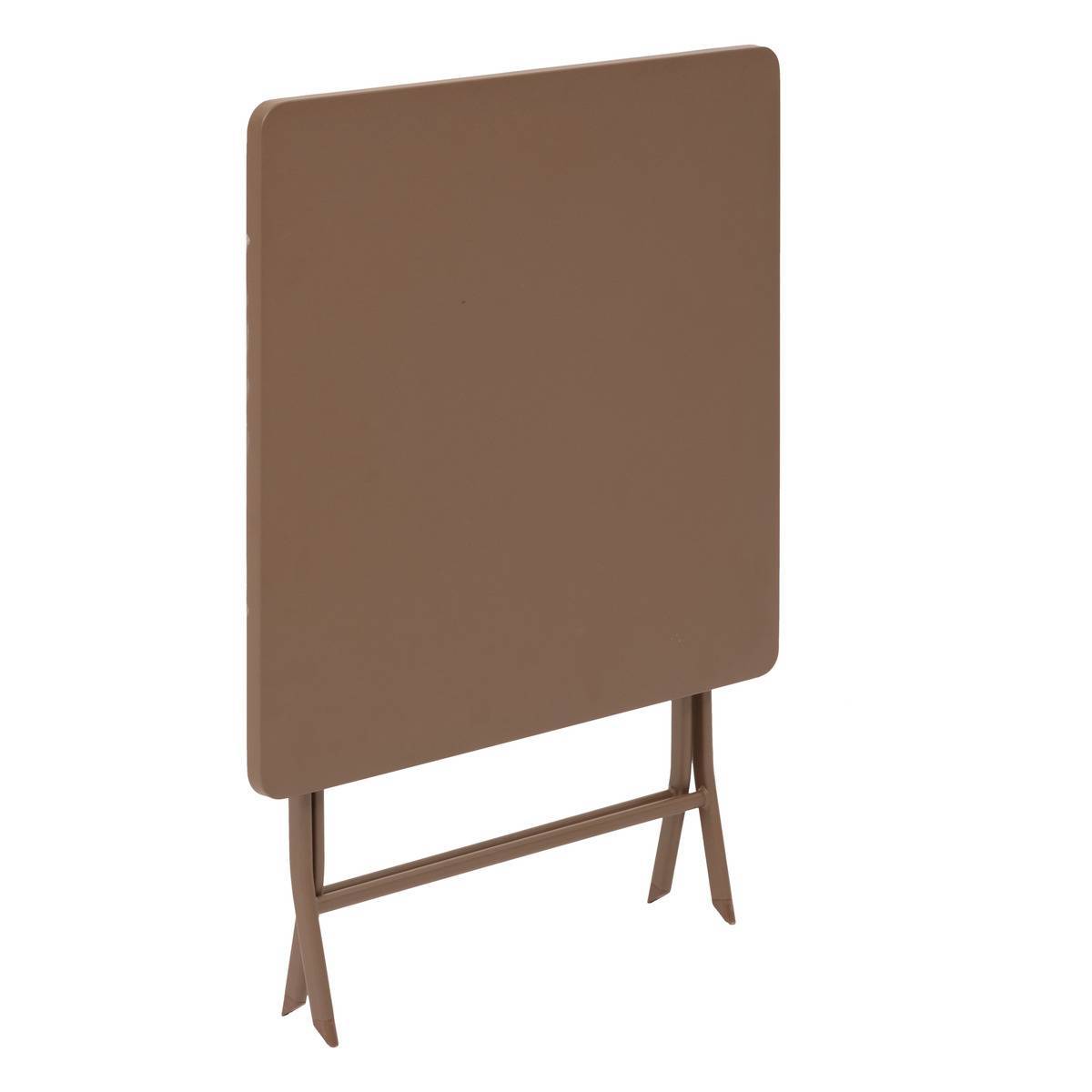 Hesperide - Table de jardin pliante carrée "Greensboro" bronze en acier  Hespéride - Imagen 3
