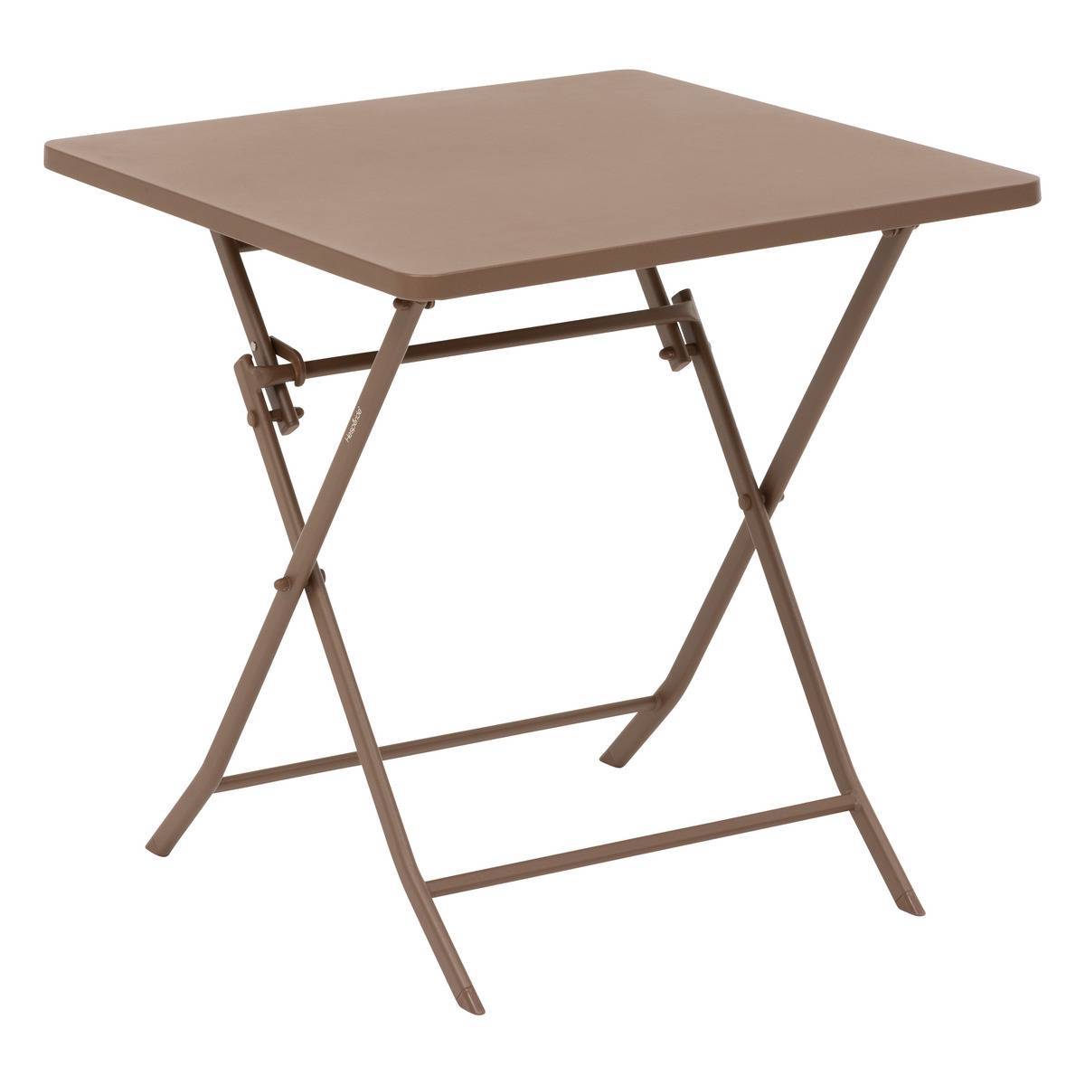 Hesperide - Table de jardin pliante carrée "Greensboro" bronze en acier  Hespéride - Imagen 1