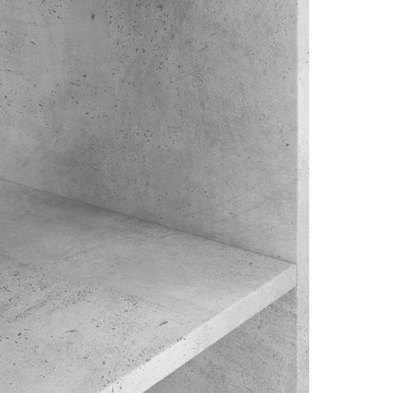 Meuble Aquarium Compact Bois avec Étagère Ouverte pour Bureau Gris Béton - ComfortXL Outdoor Living - Image 6