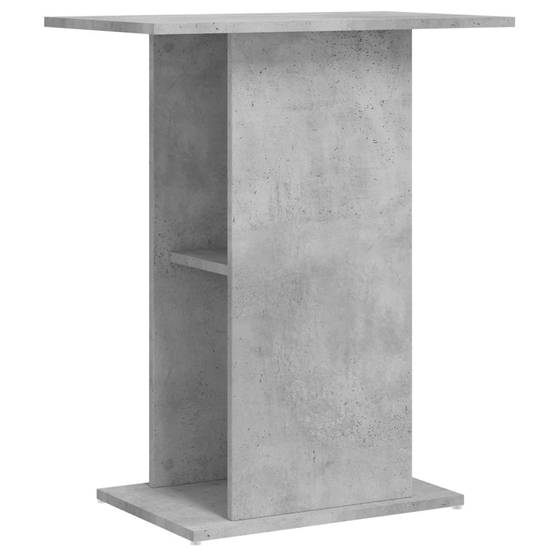Meuble Aquarium Compact Bois avec Étagère Ouverte pour Bureau Gris Béton - ComfortXL Outdoor Living - Image 2