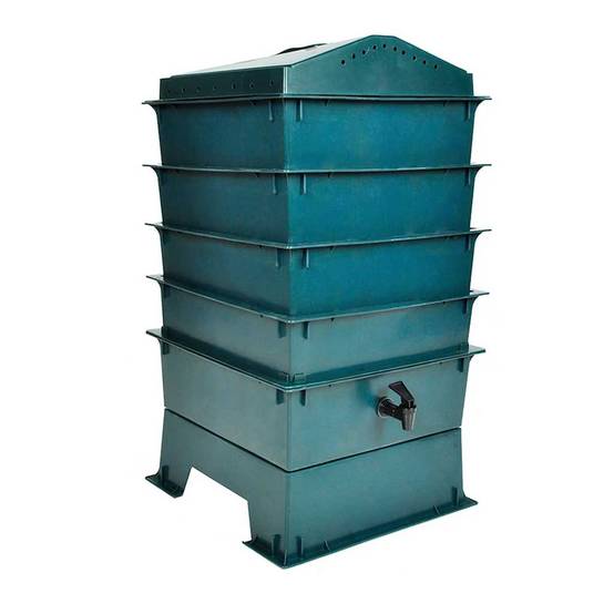 PANGIVO - Lombricomposteur plastique PEHD vert 42 x 42 x 60 cm - PANGIVO - Image 1