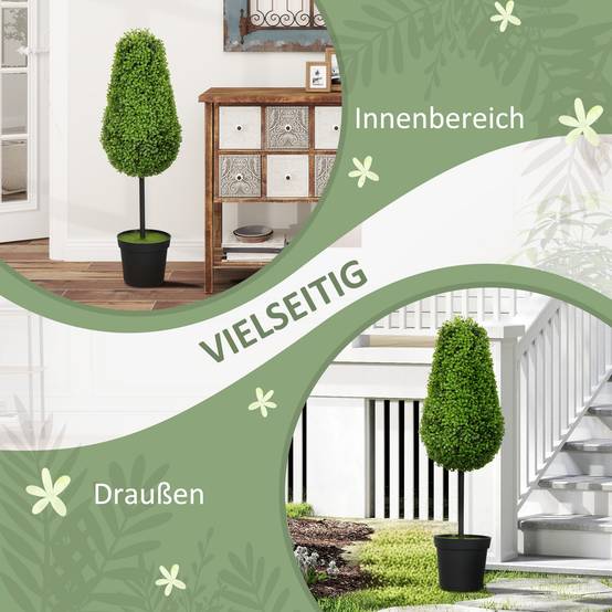 Lot 2 buis artificiels larmes plastique intérieur extérieur sans entretien 90cm vert - ComfortXL Outdoor Living - Image 7