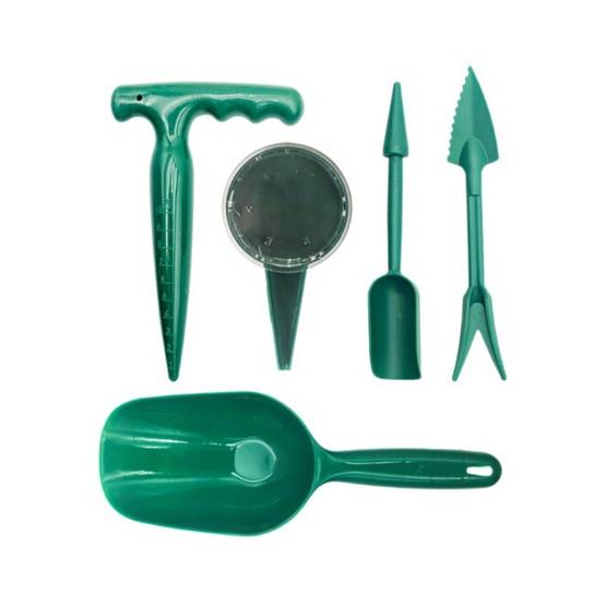 Outils de semis-Kit de 5 outils de jardinage manuels – Distributeur de graines et accessoires de plantation – Épandeur ergonomique – Living123 - Image 1