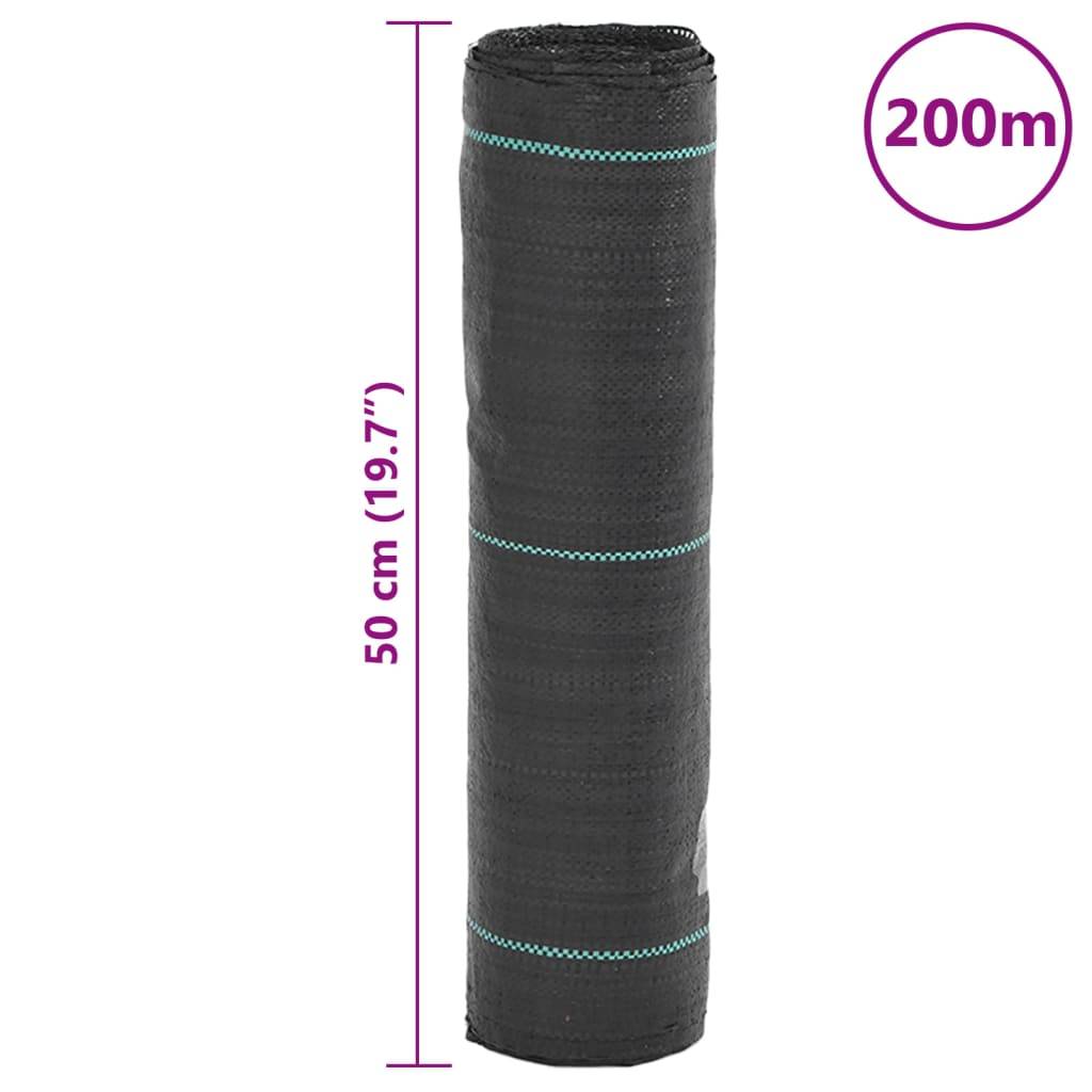 ComfortXL - Toile de Paillage 60g/m² Anti-Mauvaises Herbes pour Jardin Potager Allée 0,5x200 m Noir - ComfortXL Outdoor Living - Image 8