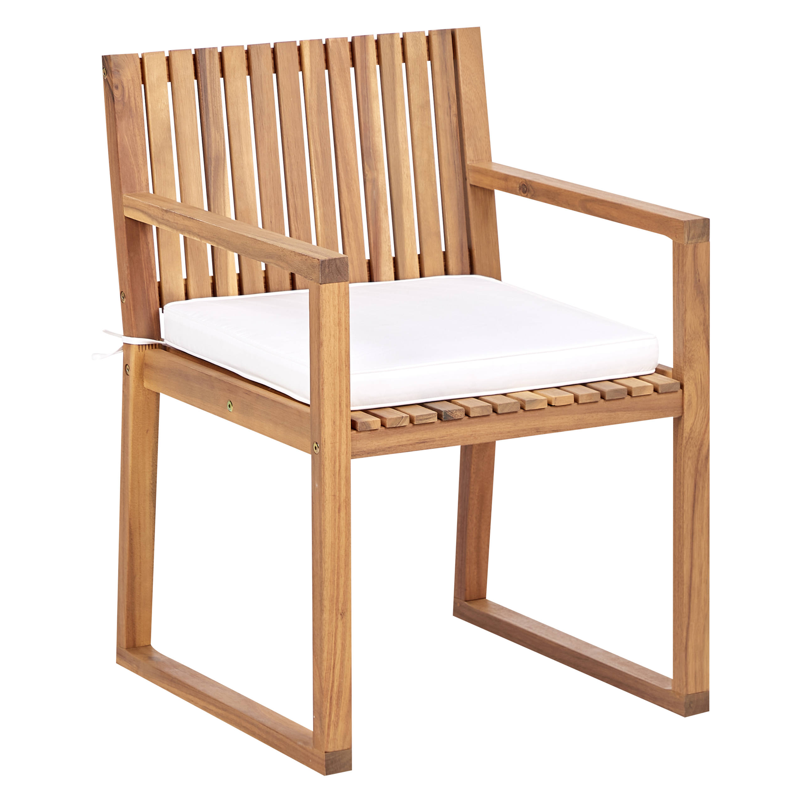 Beliani - Set de salle à manger Bois d'acacia certifié Blanc cassé SASSARI II Beliani - Imagen 3