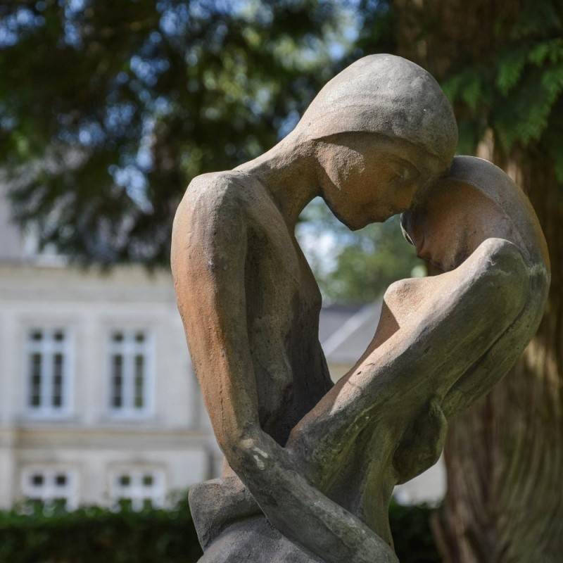 Jardinex - Statue de jardin en pierre Tristan et Iseult demi rouille - Rouille 123 cm - Jardinex - Imagen 3