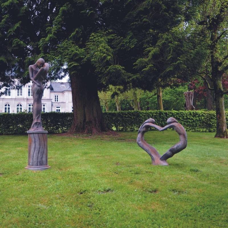 Jardinex - Statue de jardin en pierre Tristan et Iseult demi rouille - Rouille 123 cm - Jardinex - Imagen 6