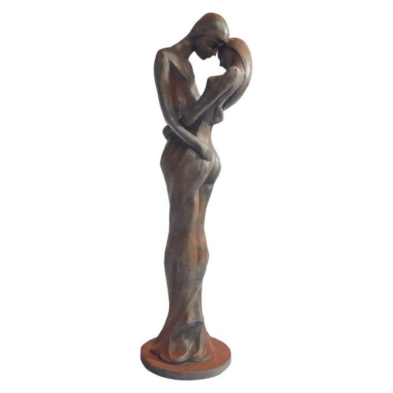 Jardinex - Statue de jardin en pierre Tristan et Iseult demi rouille - Rouille 123 cm - Jardinex - Imagen 1