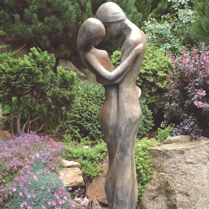 Jardinex - Statue de jardin en pierre Tristan et Iseult demi rouille - Rouille 123 cm - Jardinex - Image 4