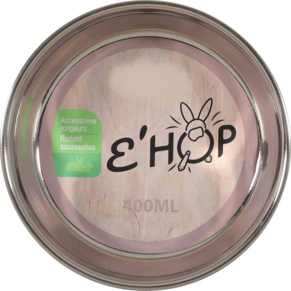 Bol en inox EHOP, 400 ml, rose, pour rongeur. - Image 2