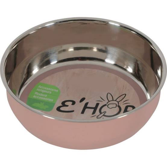 Bol en inox EHOP, 400 ml, rose, pour rongeur. - Image 1