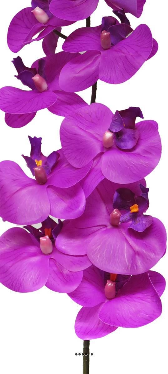 Artificielles - Tige orchidée phalaenopsis faux 9fleurons Real touch H108cmPourpreBEST - couleur: Pourpre - Imagen 3
