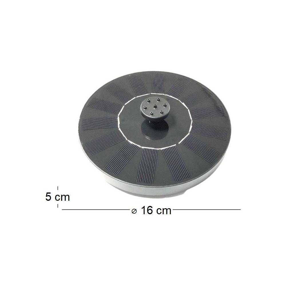 Just Sun - Fontaine extérieure ronde en résine alimentation solaire Fontaine seule - Imagen 3