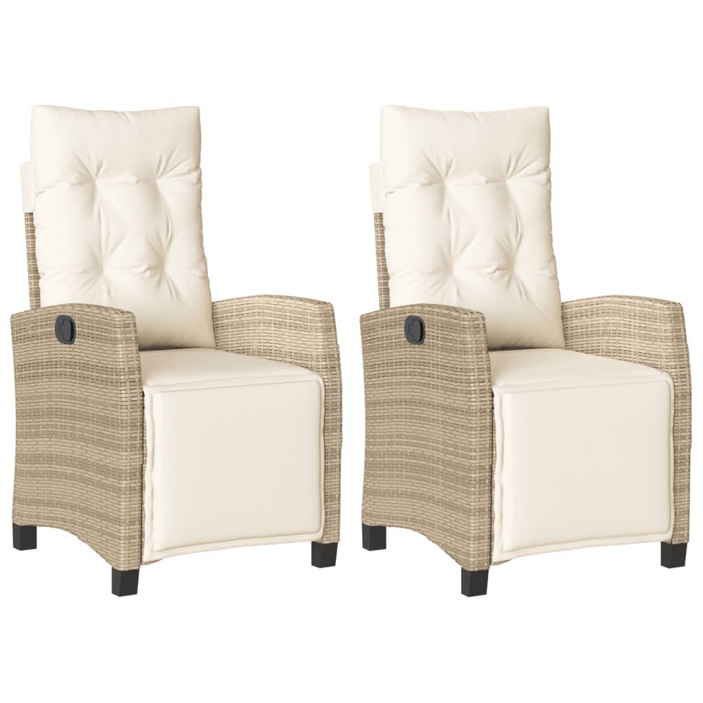 Prolenta Premium - Chaises de jardin rotin beige 57 x 66 x 93 cm - Prolenta premium p3144.8 - Image 1